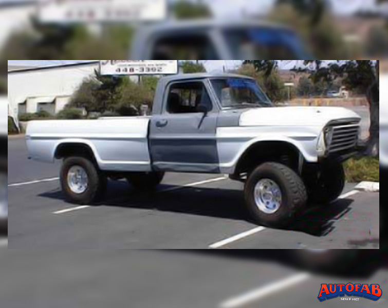 1967 to 1972 Ford F100 / F250 / F350 Fiberglass Front Fenders Raised Wheel Well Race Style Mounting