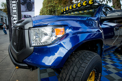 JMTBNO Flexible Fender Flares Extra Wide Body Kit For Toyota Tundra – Carbon Fiber Look 4-Piece Set